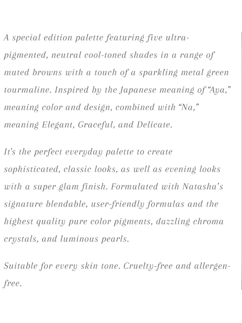 NATASHA DENONA SPECIAL EDITION AYANA EYESHADOW PALETTE